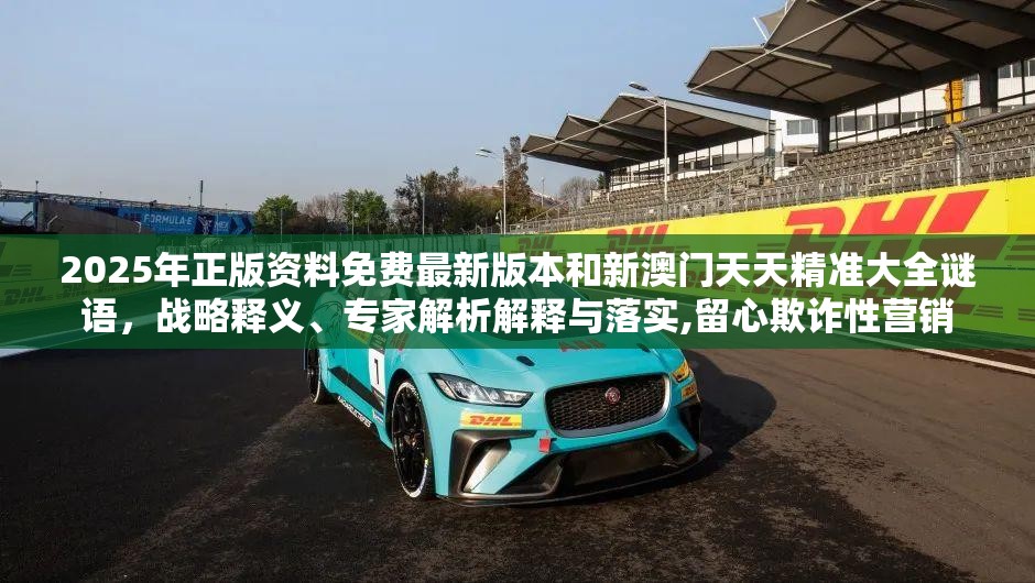 2025年正版资料免费最新版本和新澳门天天精准大全谜语，战略释义、专家解析解释与落实,留心欺诈性营销