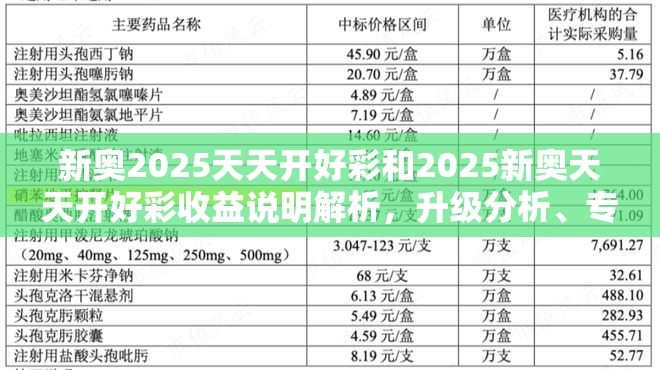 新奥2025天天开好彩和2025新奥天天开好彩收益说明解析，升级分析、专家解读解释与落实,谨防华而不实包装